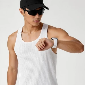 Running Vest Men's and Women's Seamless Adhesive Lightweight Breathable Quick-Drying Top Track and Field Sports Long-Distance Running Top lbE3