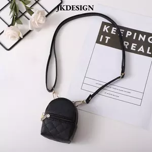 Ví đựng tiền xu JKDESIGN, Túi đeo chéo Mini cầm tay, Túi đeo vai nhẹ bằng da PU màu trơn dành cho nữ