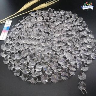 Rèm hạt hình bát giác ITRUMPET, Dây vòng hoa pha lê 5 mét, Dây treo hạt Acrylic DIY cho đám cưới sinh nhật