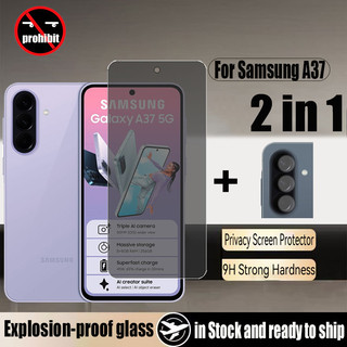Kính cường lực 2 trong 1 Samsung A37 5G Bảo vệ màn hình chống nhìn trộm cho Samsung Galaxy A57 A07 A55 A35 A17 A16 A06 A56 A36 4G 5G 9D Phim bảo vệ kính có ống kính máy ảnh