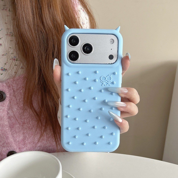 Thích hợp cho Apple 17PROMAX Spotted Silicone 16 / 15 Màu Trơn Cặp Đôi Phong Cách 14 / 13promax Vỏ Điện Thoại Mềm