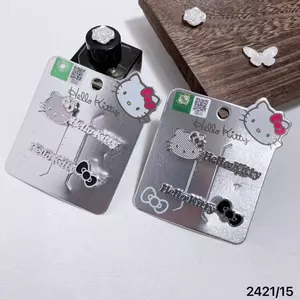 Hello Kitty Nơ Dầu Nhỏ Giọt Kim Loại Cao Cấp Cô Gái Tóc Gãy Nổ Bên Kẹp Tóc