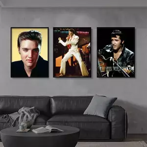 Elvis Presley Ngôi Sao Poster Canvas Nghệ Thuật Treo Tường Vintage Retro Trang Trí Cho Nhà Hàng, Nhà Ở & Thanh Nhạc Không Có Khung