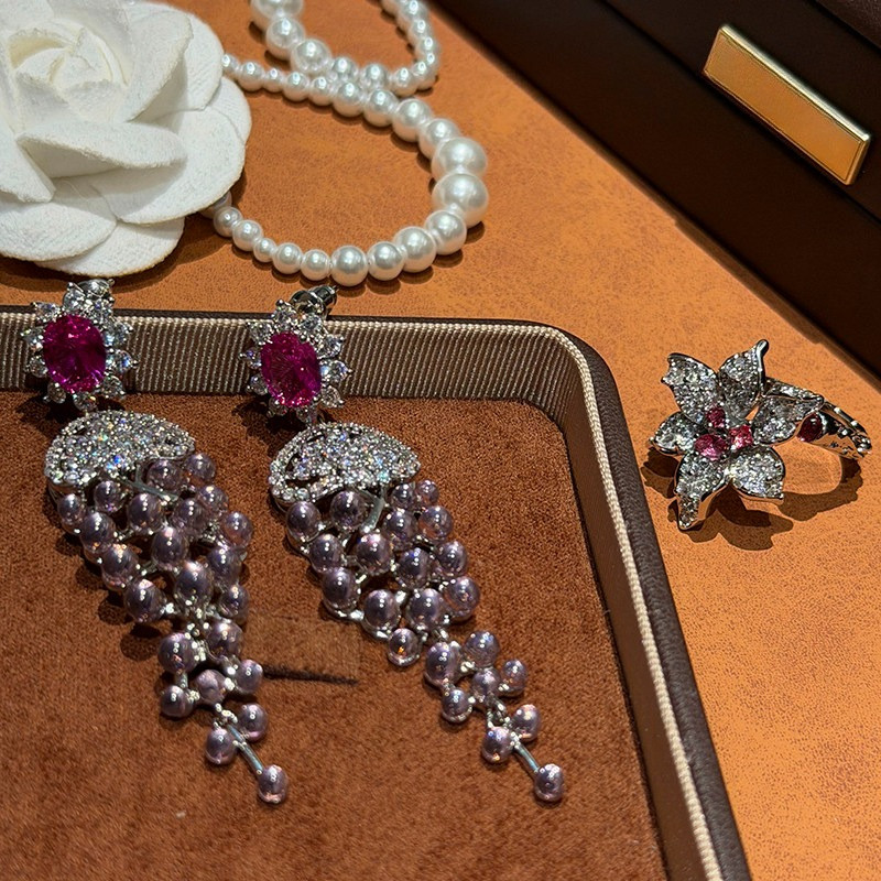 Thời trang Hàn Quốc sang trọng - Bông tai dài zircon phong cách mới, tinh tế