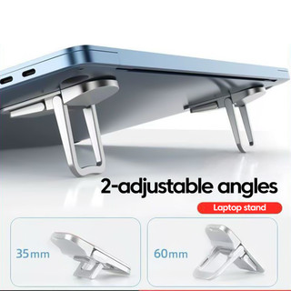 Elough 2 Cái Giá đỡ máy tính xách tay di động Góc có thể điều chỉnh Giá đỡ máy tính vô hình có thể gập lại