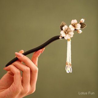 Mới! Trâm cài lụa nhung handmade, phụ kiện kẹp tóc phong cách cổ điển Trung Quốc