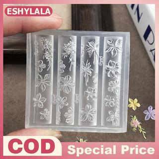 Silicone Nail Khuôn mẫu 3D Cánh hoa tái sử dụng cho trang trí móng tay nghệ thuật và sử dụng salon