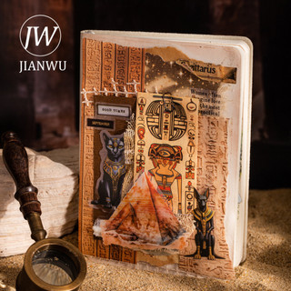 JIANWU The Ai Cập Phiêu Lưu Series Vintage Họa Tiết Phong Cảnh Chất Liệu Cắt Băng Washi Sáng Tạo DIY Tạp Chí Văn Phòng Phẩm