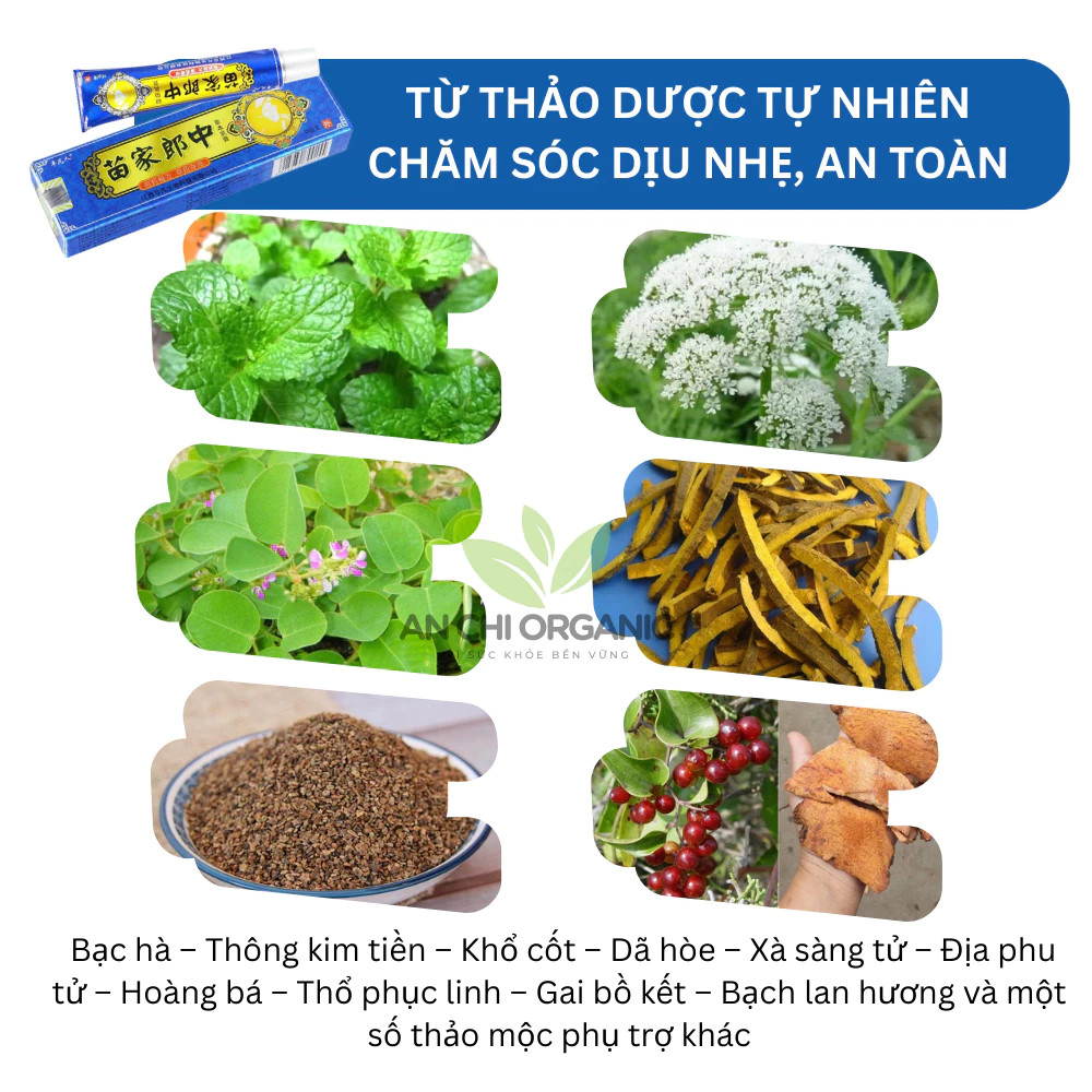 Kem Hỗ trợ giảm nấm ngứa, viêm da dị ứng, bệnh vẩy nến, keratosis pilaris, tinea versicolor - thảo mộc tự nhiên [kem xanh]