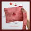 Túi đựng son môi mỹ phẩm FAVORITEGOODS, Túi trang điểm vải dung tích lớn, Ví đựng tiền xu anh đào kẻ sọc di động