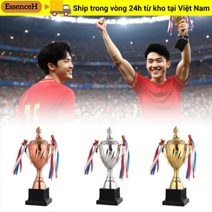 ESSENCEH Cúp Vàng/Bạc/Đồng 35/32/29/40/45/52CM, cúp kim loại kích thước lớn tùy chỉnh, cúp chiến thắng cho đội bóng đá