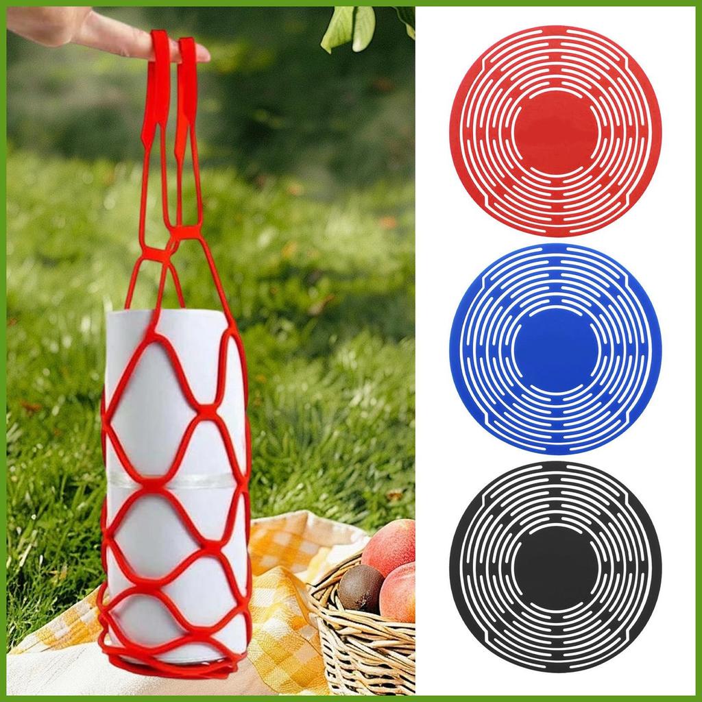 Silicone Chai Rượu Bảo Vệ Tay Coaster Chai Rượu Mang Giỏ Du Lịch Uống Tiệc greiwe2vn