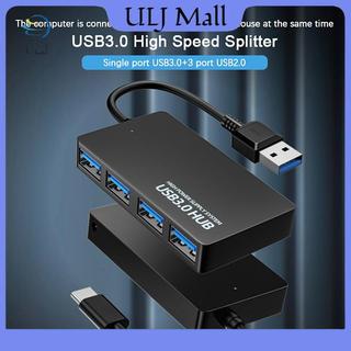 ULJ USB Hub USB 3.0 4 cổng Type C HUB Cáp dữ liệu tốc độ cao Bộ chuyển đổi Bộ chuyển đổi hỗ trợ Bộ chuyển đổi USB cắm và chạy đa hệ thống.