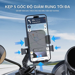 [HỎA TỐC] GIÁ ĐỠ ĐIỆN THOẠI XE MÁY 15W CHỐNG NẮNG MƯA Ô CHE MINI - SẠC KHÔNG DÂY CAO CẤP - CHỊU ĐƯỢC MỌI THỜI TIẾT