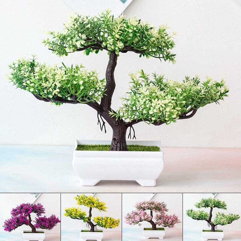 <cosyh>Artificial Pot Plant Display Fake Cabinets Indoor Outdoor Lifelike Pine tree
