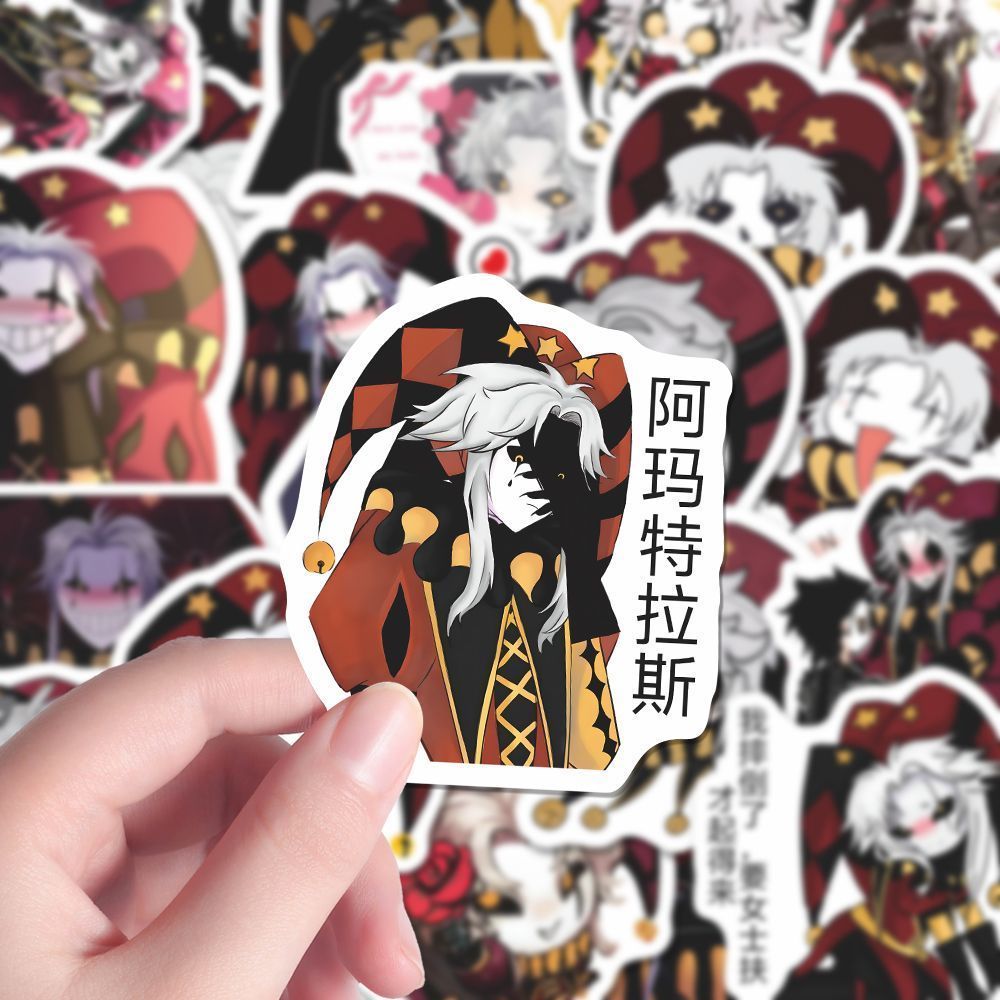 60 Chiếc HOT The Freak Circus Pierrot Harlequin Jester Anime Dán DIY Trang Trí Laptop Vali Điện Thoại Notebook Nhãn Văn Phòng Phẩm Miếng Dán Chống Thấm Nước Miếng Dán Đồ Chơi