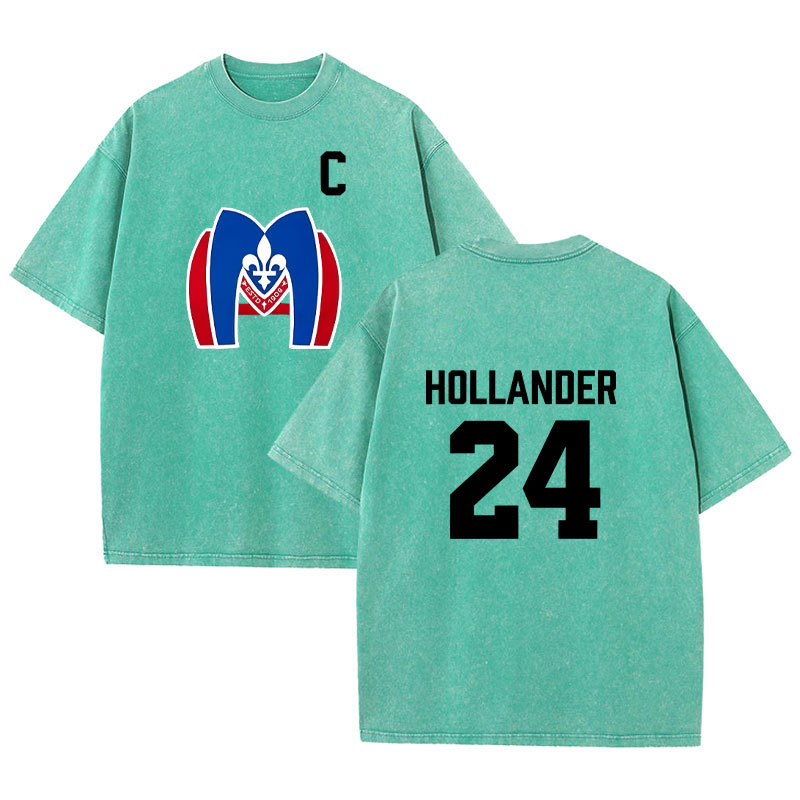 Áo Thun Nam Nữ Heated Rivalry Shane Hollander 24 Montreal Metros - Giặt Được, Tay Ngắn, Quá Khổ