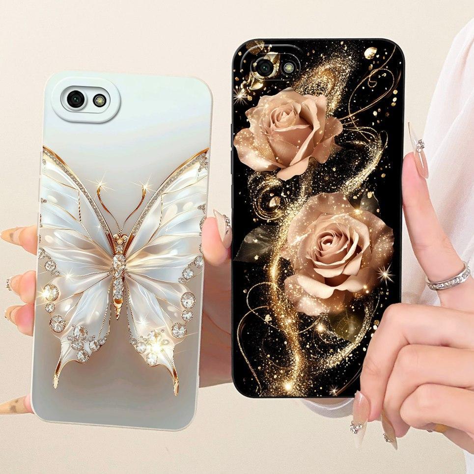 Dành Cho Vivo Y81 Y81s Y81a Y83 Y83a 1803 1808 1812 Ốp lưng Họa Tiết Nơ Bướm Hoa Nữ Tính Ốp Lưng Silicon Mềm
