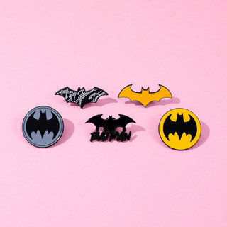 5 Cái / bộ Siêu Anh Hùng Nhân Vật Phim Kim Loại Huy Hiệu Batman Dơi Biểu Tượng Hợp Kim Trâm Trang Trí Pin