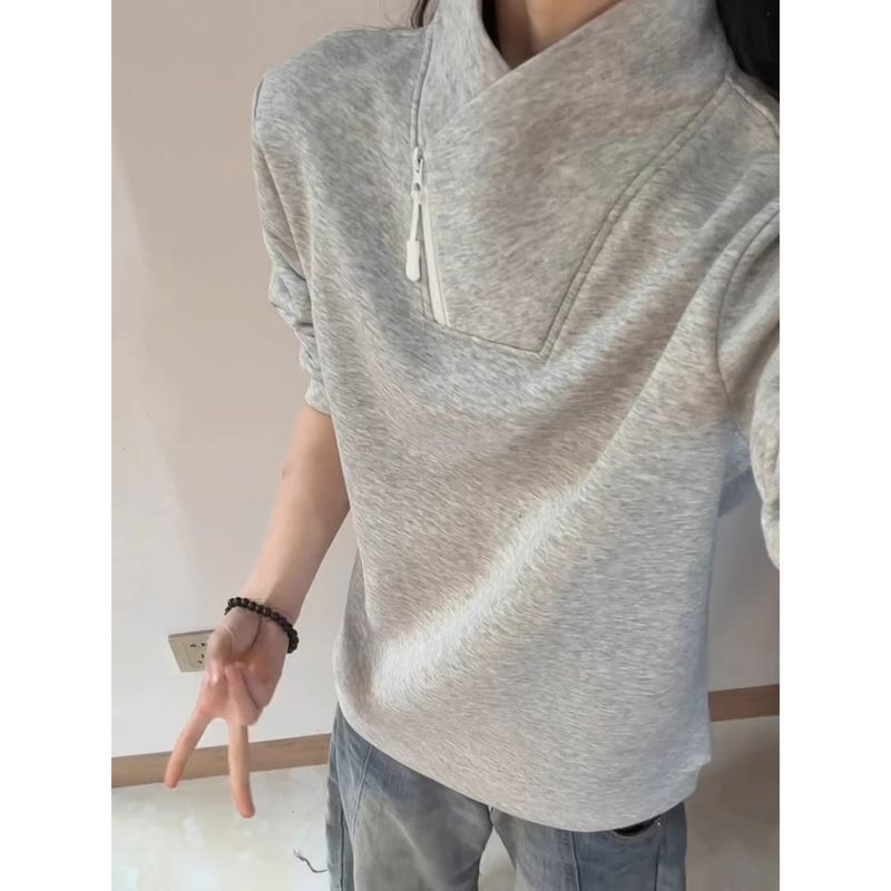 Áo hoodie phong cách Mỹ có lớp lót lông cừu, dáng dài tay ấm áp dành cho nam