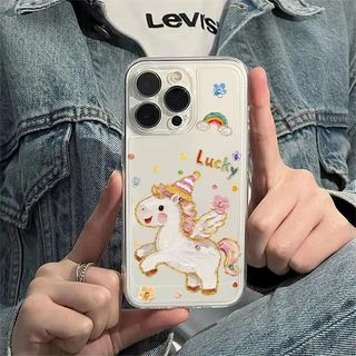 Tranh Sơn Dầu Pony Thích Hợp Cho Apple 17PRO Ốp Điện Thoại iPhone16PLUS Dễ Thương 15 Chiếc 14 Vỏ Mềm 13 / X2026.1.18