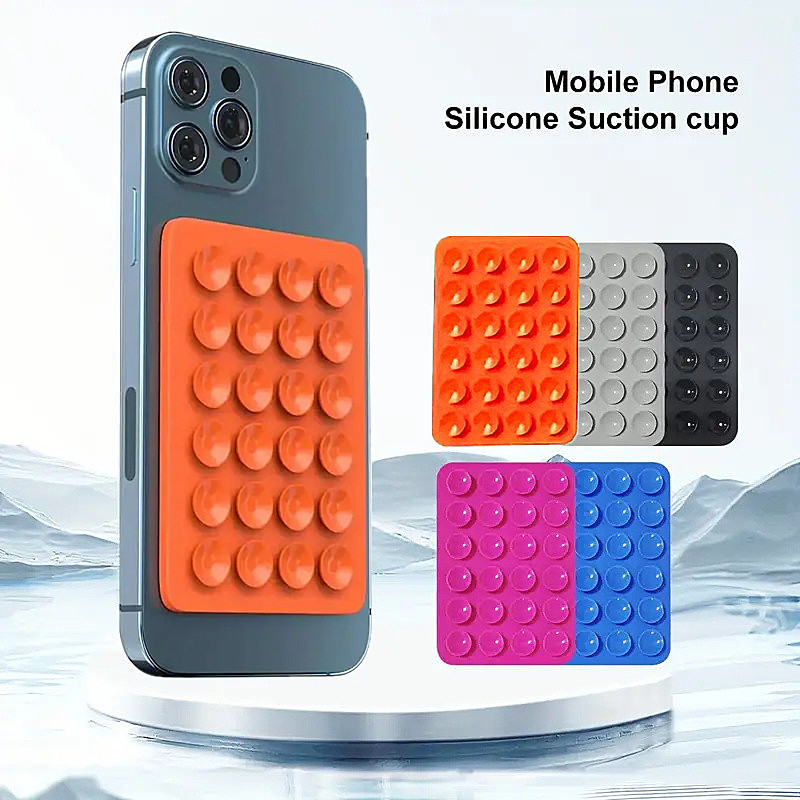 Cốc Hút Silicon Giá Đỡ Điện Thoại Dính Chống Thấm Nước Di Động Đứng Cho Gương Nhà Bếp Phòng Tập Yoga Dễ Dàng Lắp Đặt Và Loại Bỏ