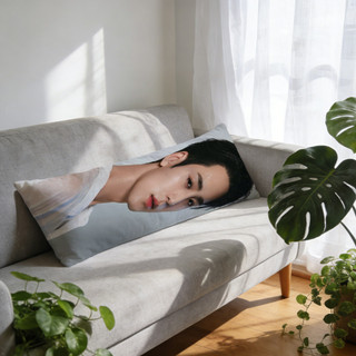 Thành viên SEVENTEEN Kim MinGyu, Vỏ gối dài hai mặt với các bản in khác nhau, Trang trí nội thất, Quà tặng cho bạn bè và gia đình (Không bao gồm chèn gối).