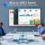 Bộ chia công tắc cho 2 máy tính Bi Directional USB C KVM Switch 1 trong 2 Out cho 8K @ 60Hz / 4K @ 144Hz Truyền Video 10Gbps