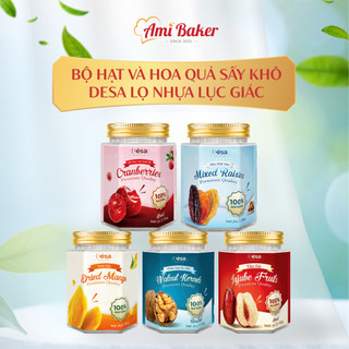 Hạt Macca Nứt Vỏ Desa Lọ Nhựa Lục Giác 150g Tiện Lợi Sang Trọng