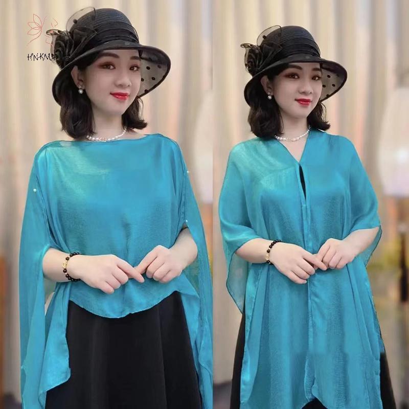 HKNMP Khăn voan mềm mại dành cho mùa hè, phù hợp đi biển và thời trang hàng ngày.
