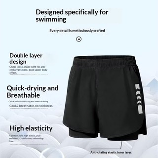 Quần Short Bơi Nam Loose Fit, Sấy Khô Nhanh