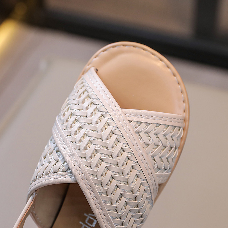Giày Sandal Ngọt Ngào Cho Bé Gái Phong Cách Mới Mùa Hè, Đan Mềm Thoáng Khí, Dép Đi Biển