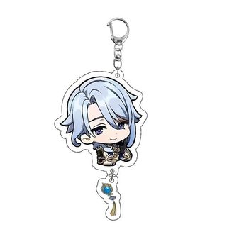 Anime Game Key chain Genshin Impact Arlecchino Navia Pendant Women Men Bag Car Keychain Accessories Cell phone Acrylic