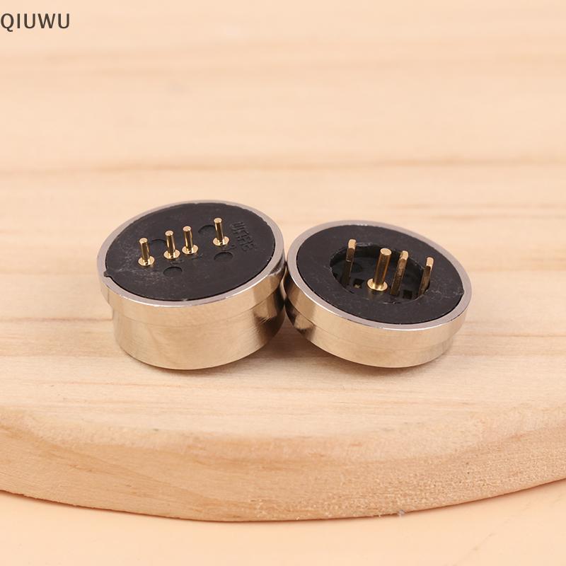 QIUWU 4Pin Nam Nữ 360 ° Đầu nối chốt Pogo từ tính chống nước hút mù Sạc truyền tín hiệu DC nạp lò xo.