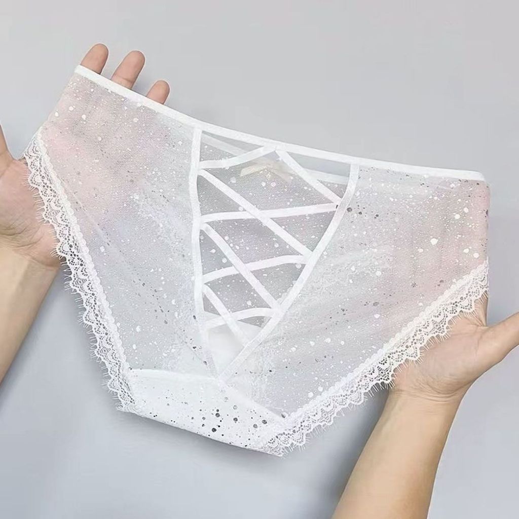 Quần Lót Nữ Ren Gợi Cảm Đính KimSa Lấp Lánh và Chấm Bi