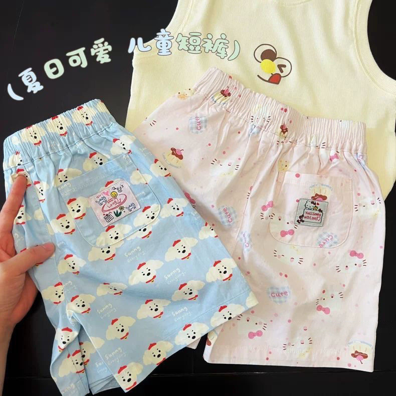 Quần Short Bé Gái In Hình Mùa Hè 80-130 Size 1D9Z