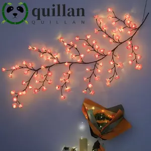 Đèn LED hoa anh đào QUILLAN, Đèn trang trí tường LED 72, Nhiều công dụng phát sáng nhiều màu DIY có thể uốn cong Đèn càn