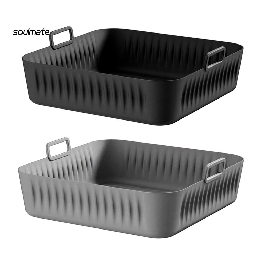 Linh hồn| Khay nướng silicone Chảo silicon vuông Tấm lót nồi chiên không khí bằng silicon vuông cho Cosori 5qt / 6qt Thảm chống dính có thể tái sử dụng Máy rửa chén chịu nhiệt An toàn Hoàn hảo Phù hợp cho hình vuông