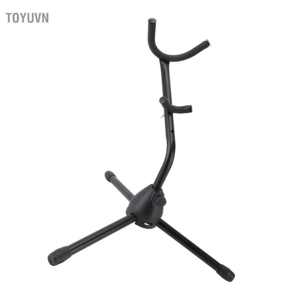 Toyuvn Giá đỡ kèn saxophone Tenor có thể gập lại Chân đế Alto Sax chắc chắn Lắp ráp dễ dàng Kim loại Ứng dụng rộng rãi cho các cửa hàng nhạc cụ