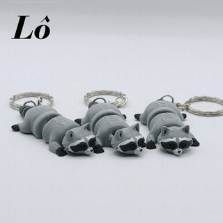 Móc Khóa Gấu Mèo Raccoon - Phụ Kiện Balo/Túi Xách Dễ Thương, Độc Lạ