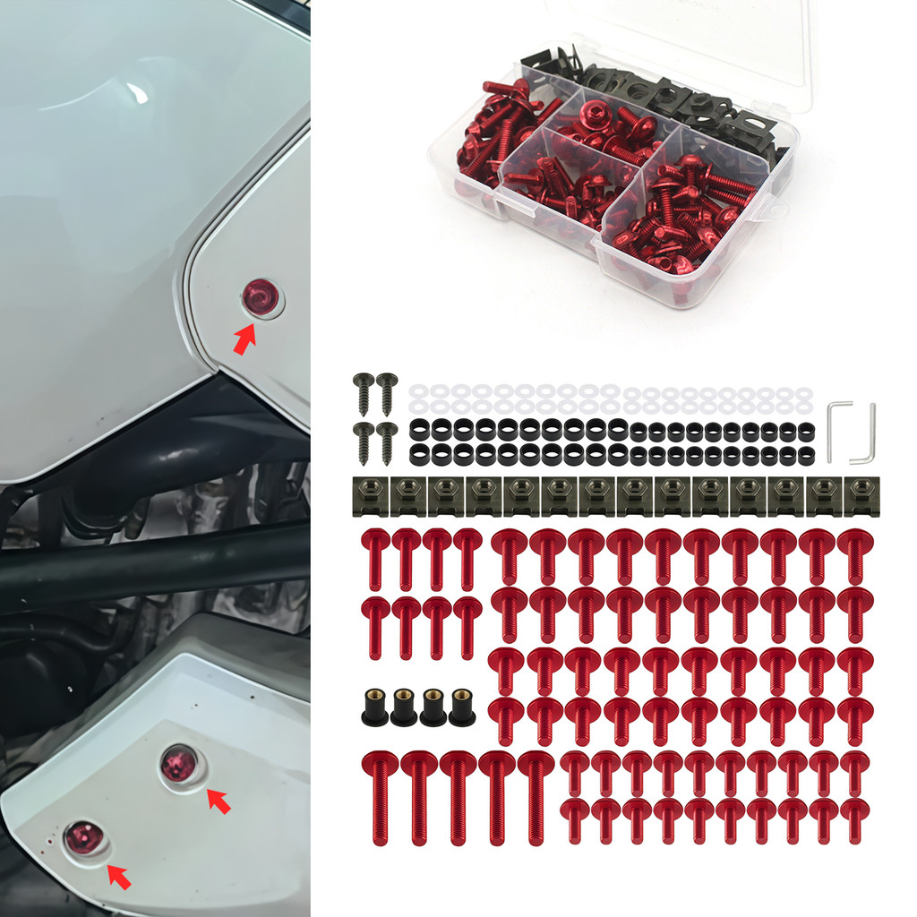 Dành Cho Xe Honda CBR600RR CBR650R CBR500R CBR1000RR CBR 650R 600 F4i 600RR CBR650F CBR250RR F2 Fairing Bu Lông Bộ 177 Chiếc Ốc Vít CNC Đai Ốc
