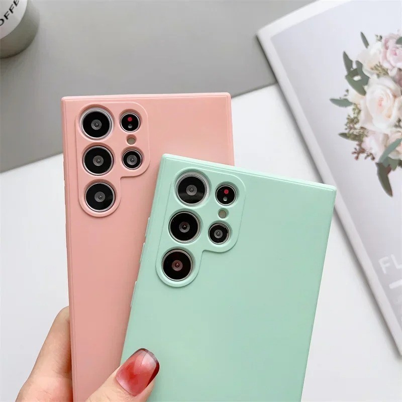 Ốp Điện Thoại Cạnh Thẳng Lỏng Cho Samsung A31 A32 A33 A34 A35 A36 A37 A56 4G 5G Ốp Lưng Chống Rơi Chất Lỏng Chống Sốc Vỏ Bảo Vệ Mặt Sau Điện Thoại