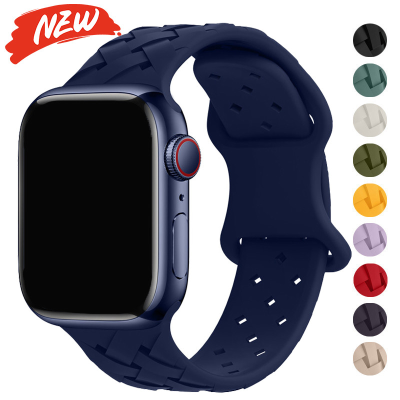 Dây đeo silicon tương thích cho Apple Watch Series11 / 10 46mm 42mm Ultra3 / 2 / 1 49mm 9 8 7 6 5 4 SE 45mm 44mm 42mm 40mm 38mm