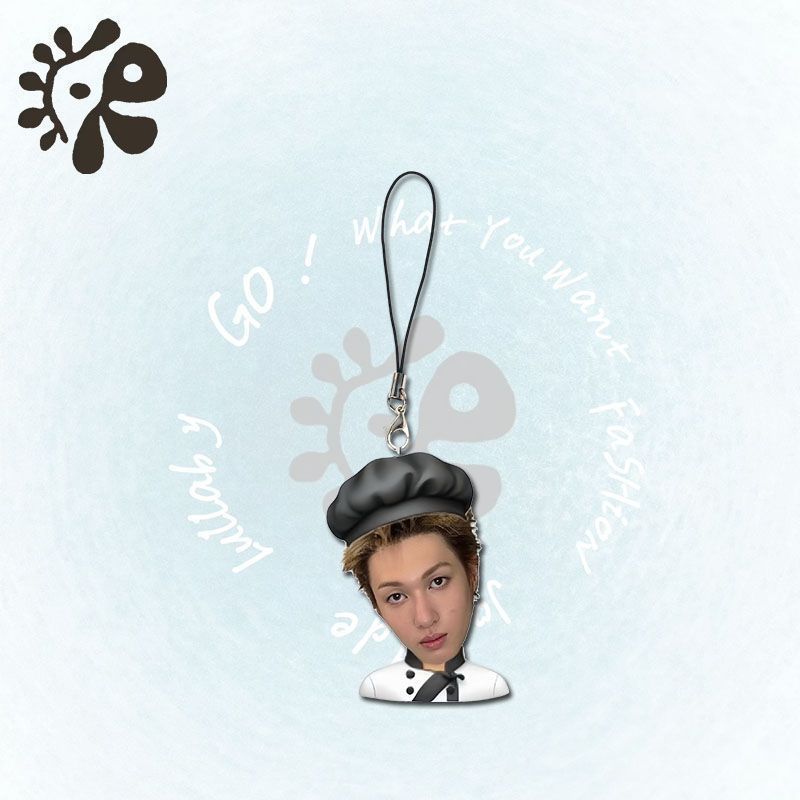 KPOP Korean Boy Group Cortis Celebrity Peripheral Kitchen God Mobile Phone Chain Cute Cute Cute Acrylic Backpack Hanging