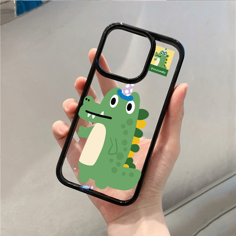 Ốp Lưng Cho iPhone 16 15 17 Pro Max 11 13 14 12 Pro Cho iPhone 16e 7 8 Plus XS Max X XR SE2022 Động Vật Dễ Thương Acrylic Trong Suốt Chống Sốc