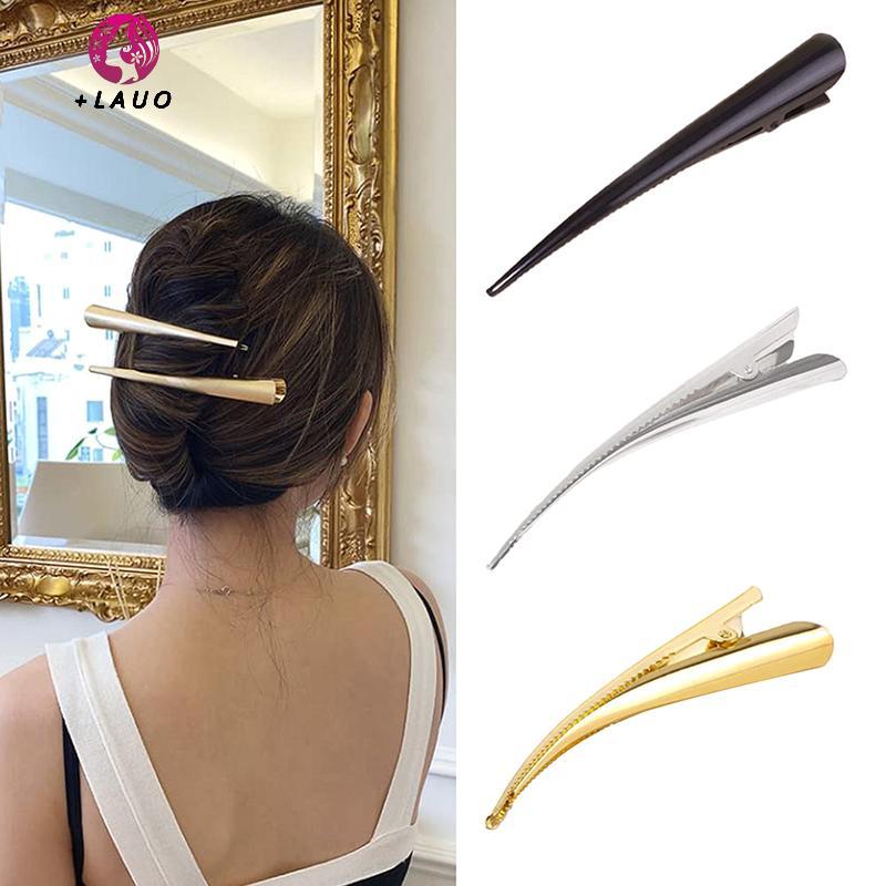 Kẹp tóc kim loại dài hình sừng - Springevenstar | Phụ kiện tóc thời trang cho salon và tự làm tại nhà