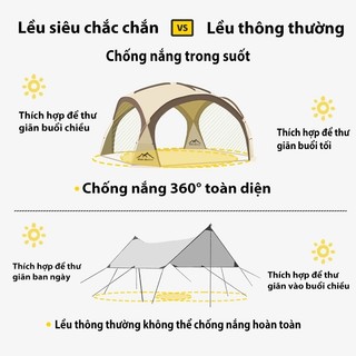 Lều cắm trại trung tâm 8-10 người,Lều dã ngoại gấp gọn,Chống mưa chống nắng, không gian siêu rộng
