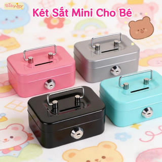 【BabyJoy】Két Sắt Mini Cho Bé,Hộp Đựng Tiền Kim Loại,an Toàn Bảo Mật Chống Trộm,Hộp đựng tiền khóa