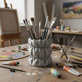 Hộp đựng cọ trang điểm MKYCO, Hộp đựng bút in chống mài mòn, Máy tính để bàn đựng mỹ phẩm bền hình lưới dày cao cấp