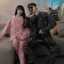 Mùa Thu 2025 Cặp Đôi Băng Lụa Bộ Đồ Ngủ Dài Tay Mỏng Rời Loungewear Bộ Đồ Hai Mảnh Loungewear